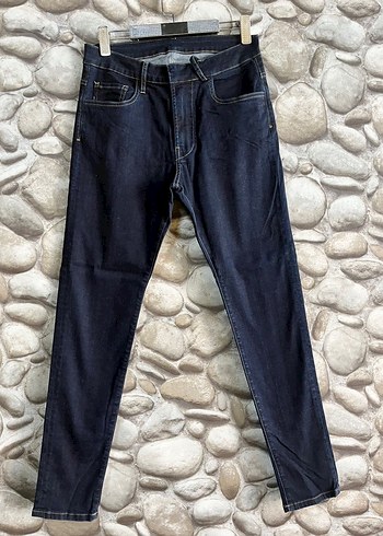 38 Beden Lacivert Midi Kadın Denim Pantolon