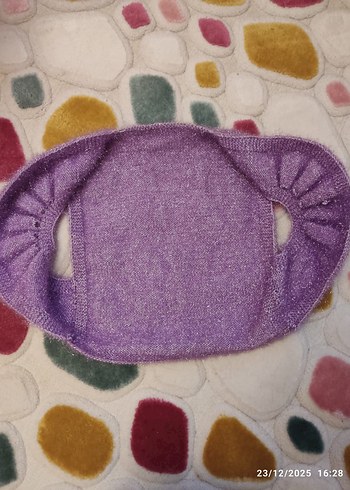 Kız Çocuk Mor Örgü Bolero Yelek - Görsel 5