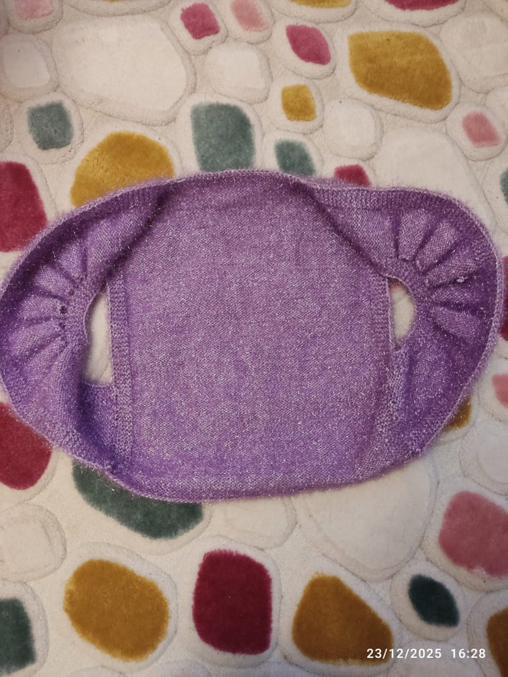 Kız Çocuk Mor Örgü Bolero Yelek - Görsel 5