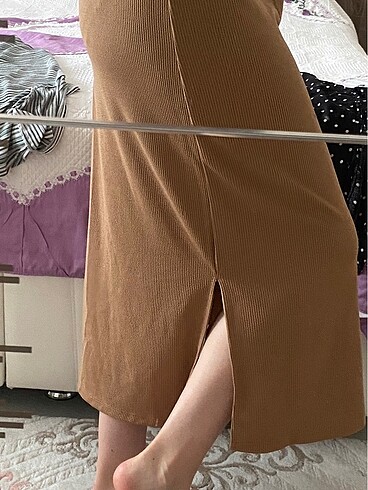 xl Beden Kahve/Taba elbise