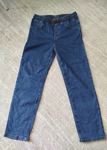 erkek çocuk beli lastikli rahat kot pantolon