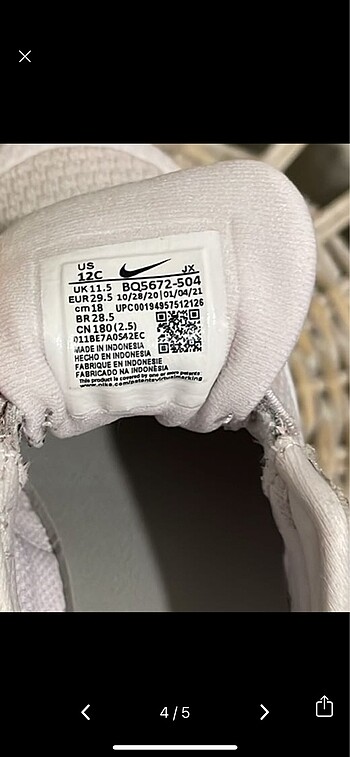 29 Beden Nike spor ayakkabı
