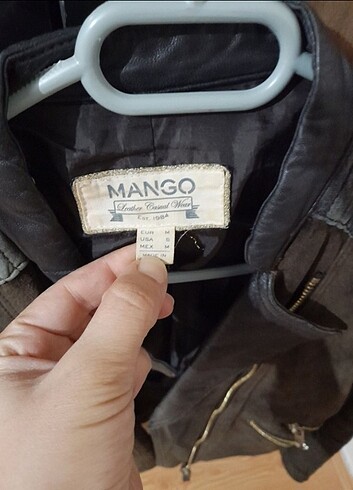 s Beden kahverengi Renk Mango süet deri ceket