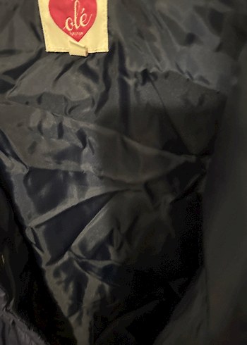 Düğmeli Lacivert Kadın Mont - Görsel 4