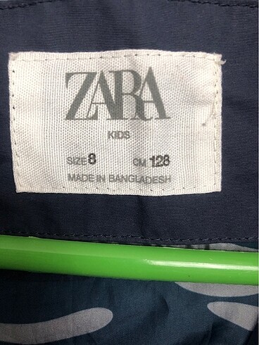 8 Yaş Beden Zara çocuk yağmurluk