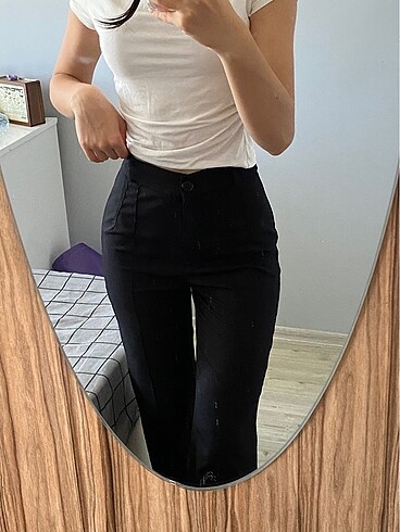 xs Beden siyah Renk Trendyolmilla kumaş pantolon