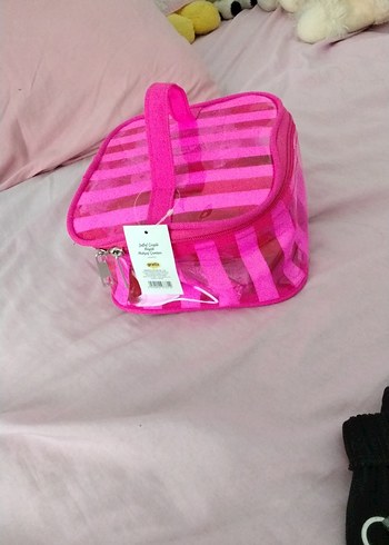 Renkli Desenli Pembe Bebek Çantası - Görsel 4