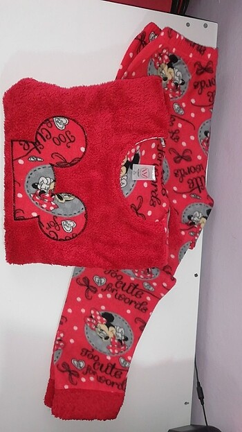 xl Beden kırmızı Renk Mickey mouse pijama takımı