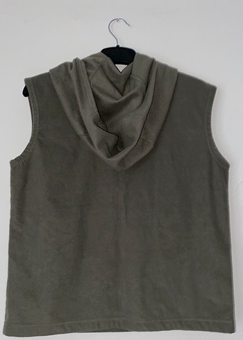 Gri Kapüşonlu Erkek Kolsuz Yelek - Görsel 2