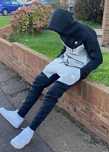 xl Beden siyah Renk Nike Tech Flecee Eşofman Takımı Panda 