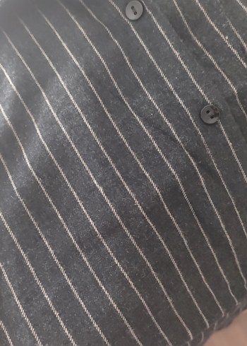 Düğmeli Siyah Uzun Kollu Kadın Gömlek - Görsel 6