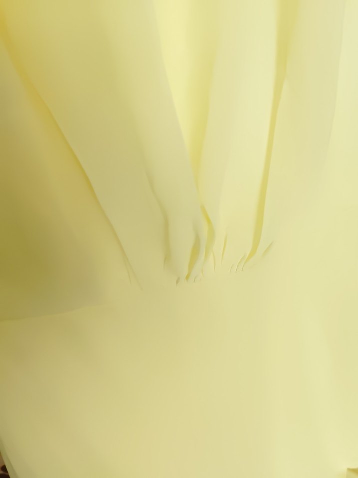 Sarı Drapeli Uzun Askısız Kadın Elbise - Görsel 3