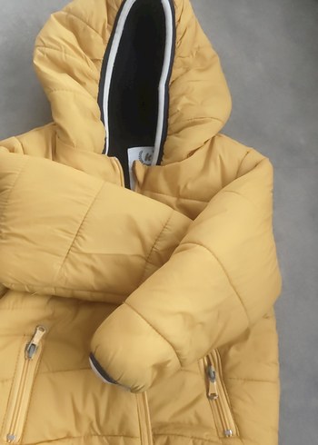 Parlak Sarı Fermuarlı Erkek Çocuk Mont - Görsel 4