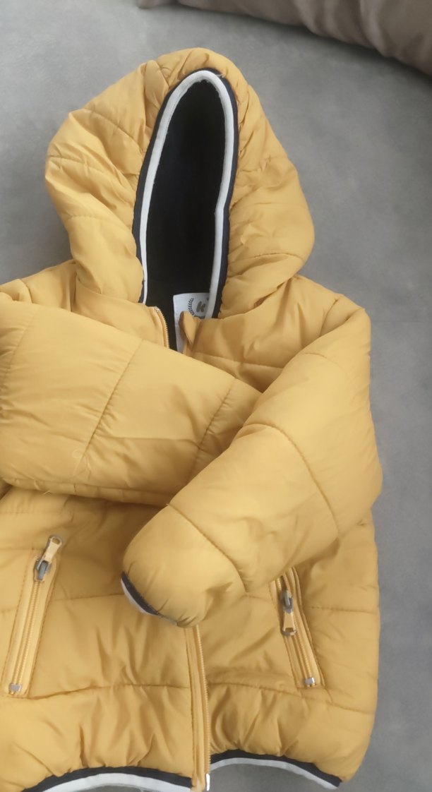 Parlak Sarı Fermuarlı Erkek Çocuk Mont - Görsel 4