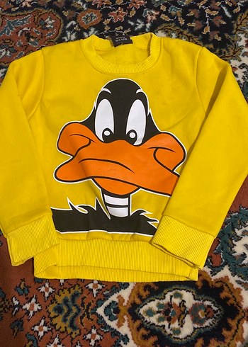 Sarı Baskılı Erkek Çocuk Sweatshirt
