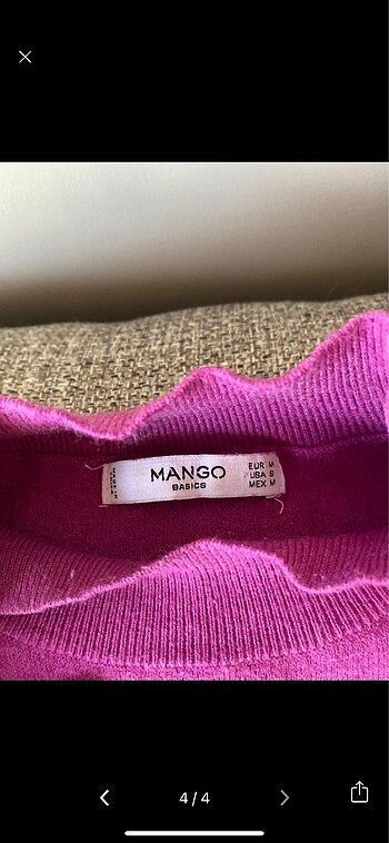 m Beden pembe Renk Mango pembe kazak