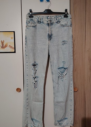 LC Waikiki Acik Mavi Yikamali Straight Fit Jean