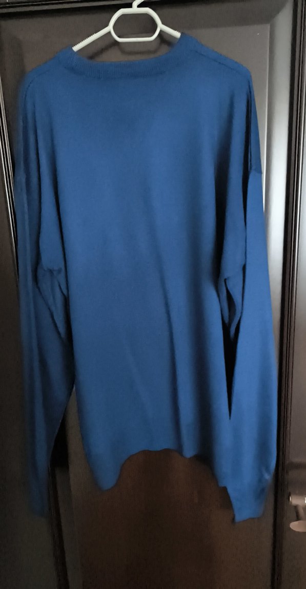 Erkek Mavi Uzun Kollu Salaş Sweatshirt - Görsel 2