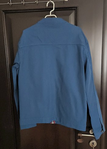 Mavi Denim Erkek Ceket, Fermuarlı, Normal Boy - Görsel 3