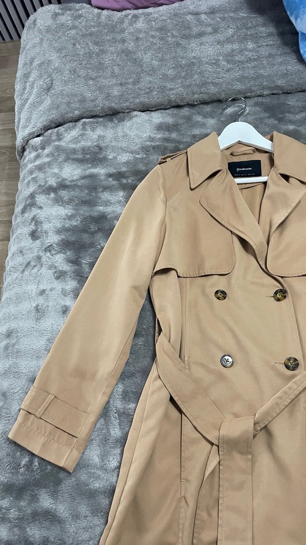 Bej Kadın Trençkot - Görsel 3