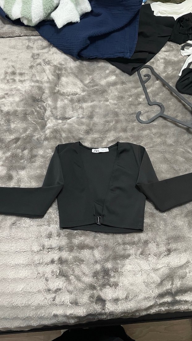 Kız  Siyah Uzun Kollu Bolero - Görsel 2