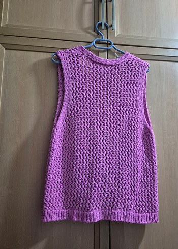 universal Beden pembe Renk Örgü Kadın Yelek