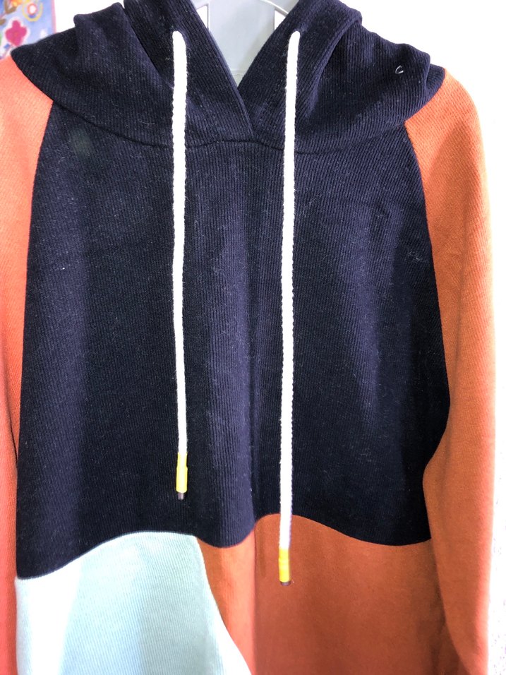 Kapüşonlu, Renk Bloklu Kadın Sweatshirt - Görsel 5