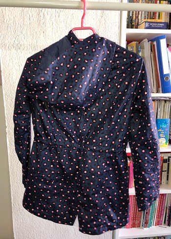 Genç Kız Lacivert Desenli Yağmurluk - Görsel 6