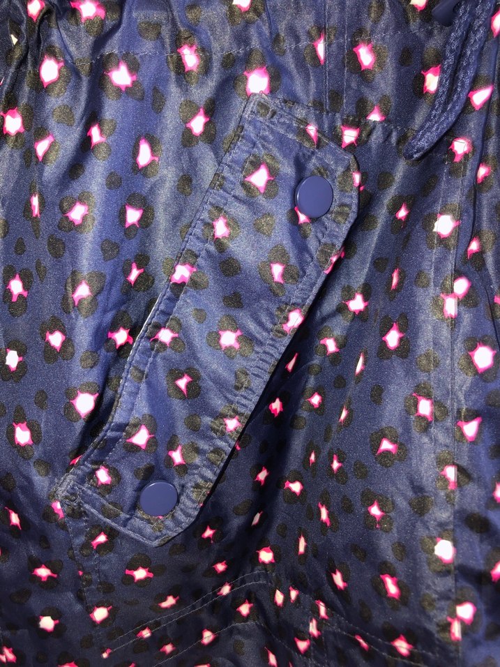 Genç Kız Lacivert Desenli Yağmurluk - Görsel 3
