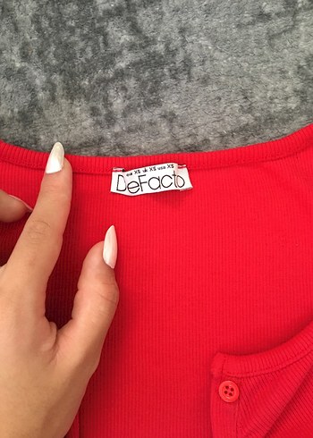 Defacto Düğmeli Uzun Kollu Kırmızı Bolero