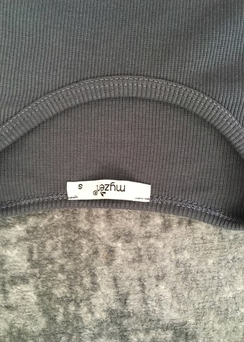s Beden Gri Kadın Denim Sweatshirt Uzun Kollu