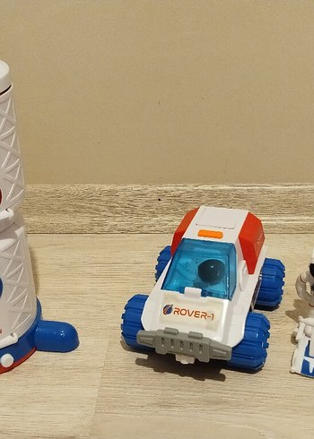 sunman Uzay Temalı Beyaz Oyuncak Roket ve Araç - Görsel 11