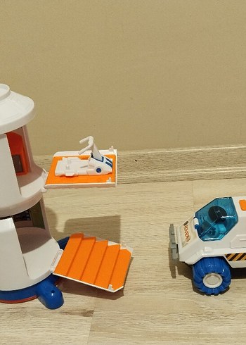 sunman Uzay Temalı Beyaz Oyuncak Roket ve Araç - Görsel 2