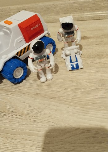 sunman Uzay Temalı Beyaz Oyuncak Roket ve Araç - Görsel 7