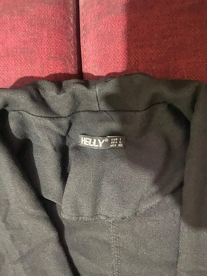 Düğmeli Siyah Midi Hamile Kaban - Görsel 2