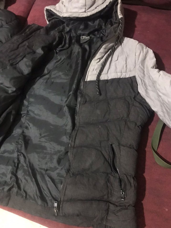 Gri erkek Midi Kışlık Mont - Görsel 4