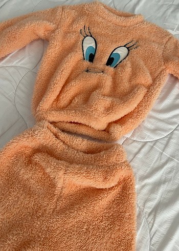 Kız çocuk için peluş eşofman takımı - Görsel 2