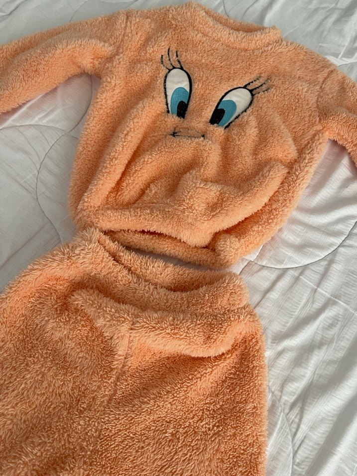 Kız çocuk için peluş eşofman takımı - Görsel 2