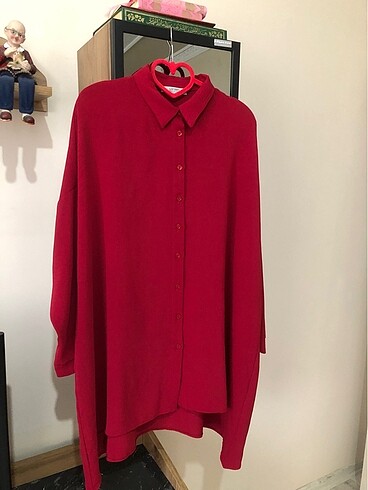 xl Beden kırmızı Renk Tunik gömlek