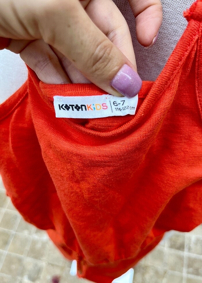 Kız çocuk şort tulum - Görsel 3