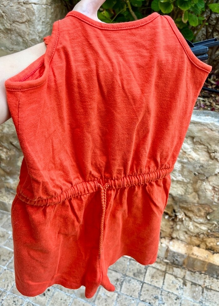 Kız çocuk şort tulum - Görsel 4