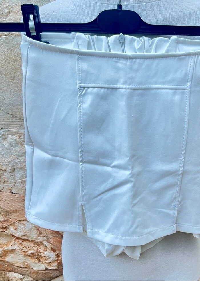 Beyaz şort etek - Görsel 2