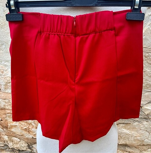 Kırmızı şort etek - Görsel 5