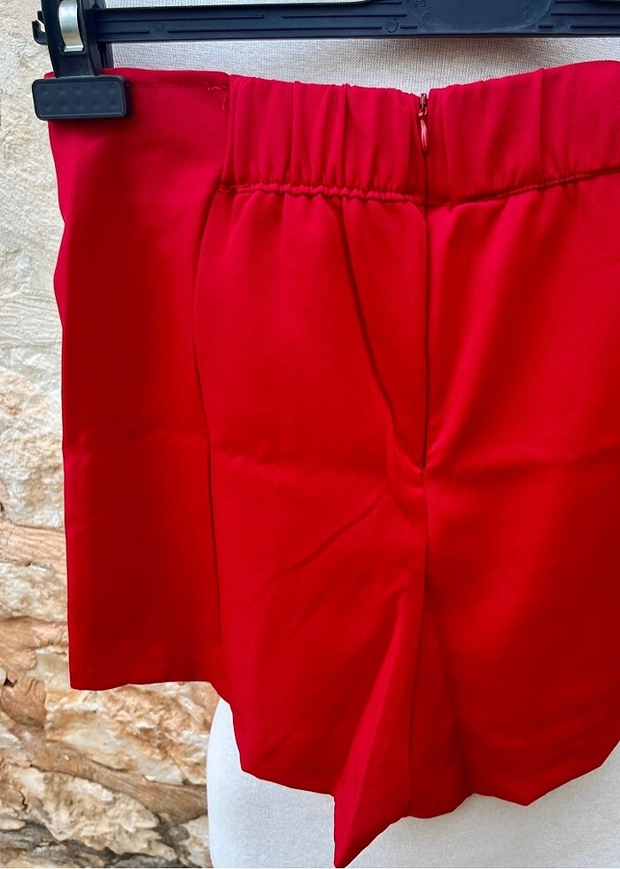 Kırmızı şort etek - Görsel 5