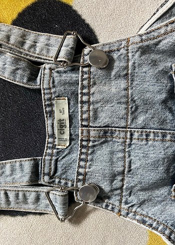 Diğer Ünisex Geniş Kesim Denim Tulum