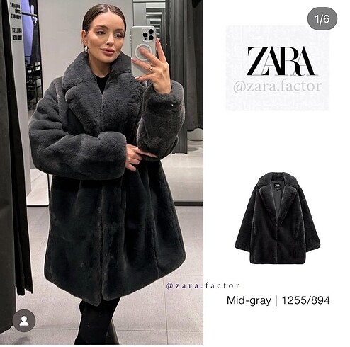 xs Beden gri Renk Zara kurk