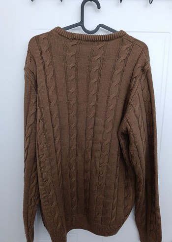 Kahverengi Örgü Kadın Kazak - Görsel 4