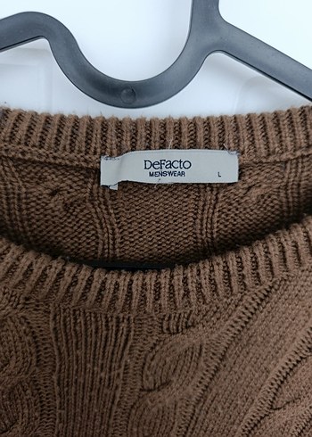 Kahverengi Örgü Kadın Kazak - Görsel 6