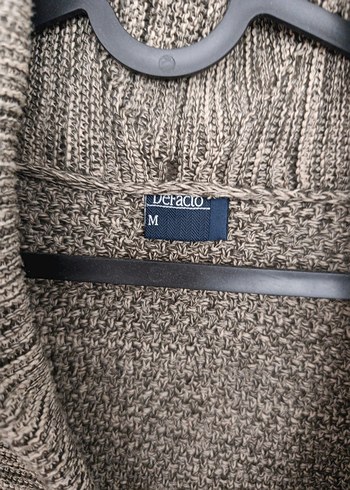 Erkek Kahverengi Triko Hırka, Rahat Kesim - Görsel 8