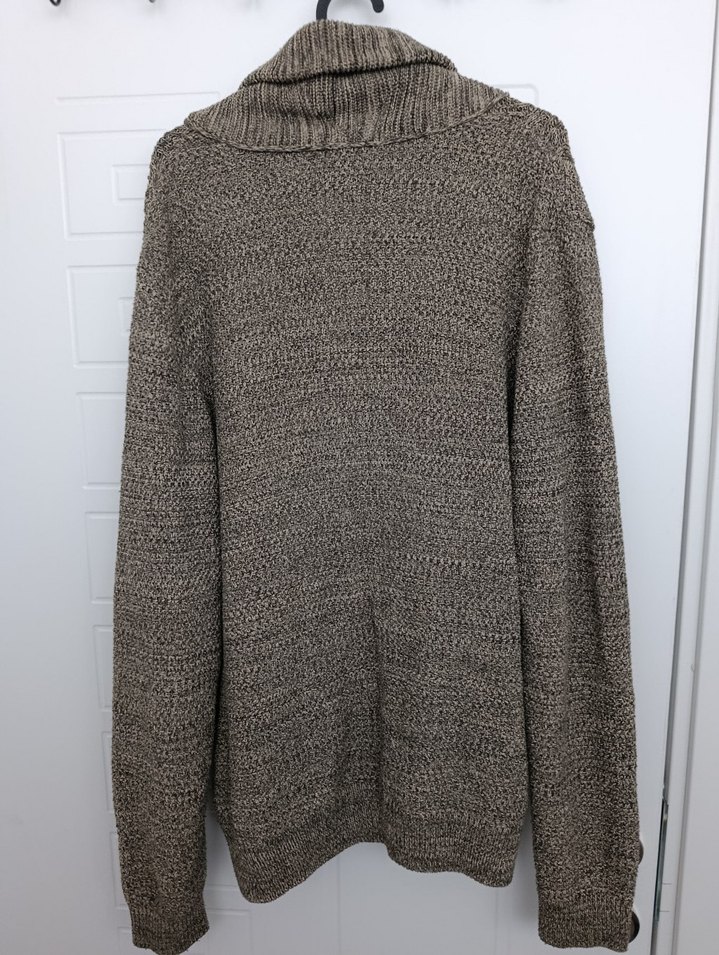 Erkek Kahverengi Triko Hırka, Rahat Kesim - Görsel 4